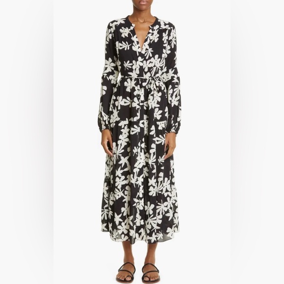 NWOT Lemlem Sea Floral Long Sleeve Shirtdress - Picture 2 of 16